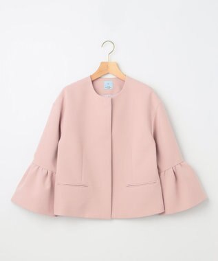 組曲 S 【KUMIKYOKU NAVY】コンフォータブルドレープ フレアスリーブジャケット シャンパンピンク系