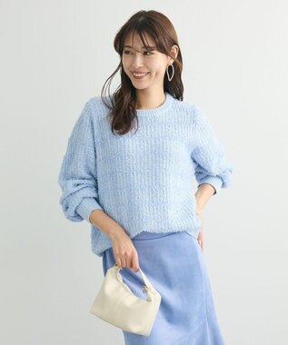 Green Parks テープヤーンニットプルオーバー Blue