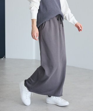 CRAFT STANDARD BOUTIQUE ダブルウェストカットソーロングスカート Dark Gray