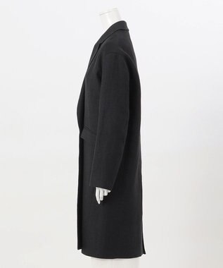 23区 【エステータ】シルクリネン チェスターコート ブラック系