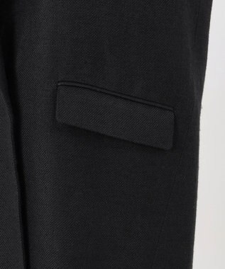 23区 【エステータ】シルクリネン チェスターコート ブラック系