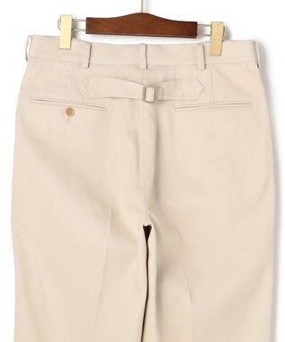 J.PRESS MEN 【J.PRESS ORIGINALS】Cotton Polyester Drill New Piped Stem Slacks / Big Back Belt / Japan Made ベージュ系