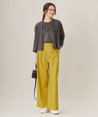 自由区 【洗える】レース Tシャツ スレート