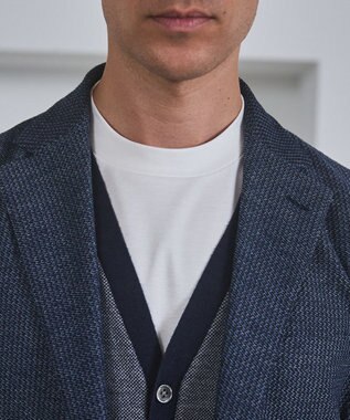 GOTAIRIKU クルーネック以上 モックネック未満【ジャケット専用】カバーネック ドレスTシャツ ホワイト系