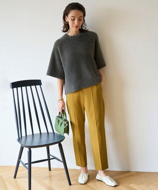 UNFILO L ナイロンシャギー  ハーフスリーブ プルオーバー チャコール