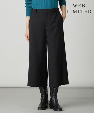 J.PRESS LADIES 【WEB限定カラーあり】ツムギートflannel クロップド パンツ 【WEB限定】ブラック系