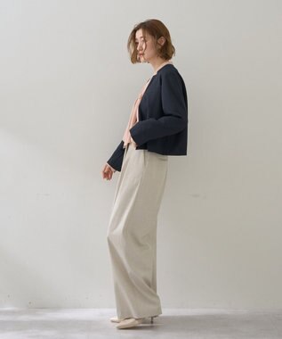 YECCA VECCA 【2点SET】ショートジャケットセットキャミワンピース Light Beige