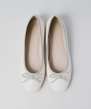 BONTRE 【PRECIEUX JOUET/プレシュウジュエ】ラウンドトゥバレエシューズ ホワイト