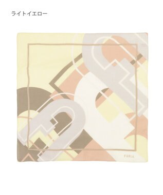 MOONBAT フルラ (FURLA) コットンプチスカーフ 50cm×50cm ライトイエロー