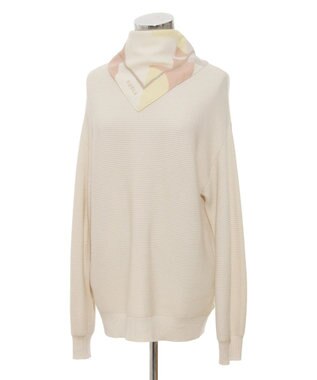 MOONBAT フルラ (FURLA) コットンプチスカーフ 50cm×50cm ライトイエロー