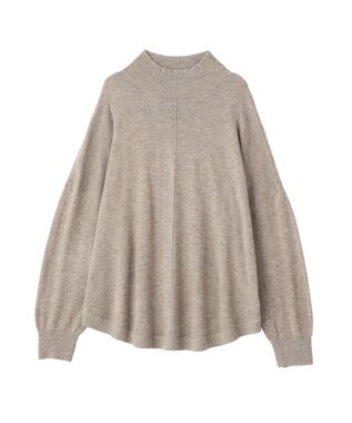 YECCA VECCA 裾ラメMIXラウンドヘムニット Gray Beige