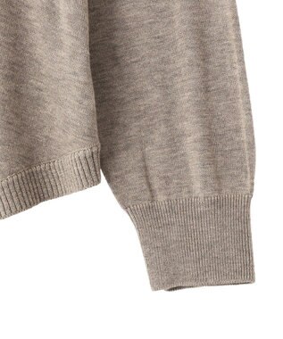 YECCA VECCA 裾ラメMIXラウンドヘムニット Gray Beige