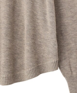 YECCA VECCA 裾ラメMIXラウンドヘムニット Gray Beige