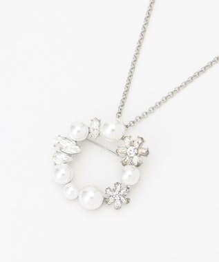 TOCCA BOUQUET BROOCH NECKLACE 2WAY ブローチネックレス シルバー系