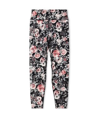 Chacott Chacott BALANCE ホリデーローズレギンス ブラックプリント