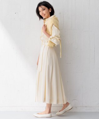 23区 L 【Oggi4月号掲載/洗える】CANCLINI ベーシック シャツ レモンイエローストライプ