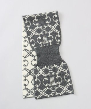 AURORA 【 LANVIN COLLECTION（ランバン コレクション） 】カシミヤ100%ニットキャンディーマフラー(WASH) ミディアムグレー