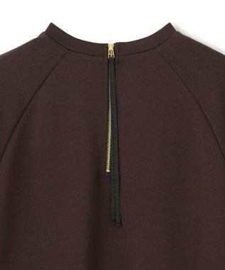 UNFILO BEAUTY FORM JERSEY Light バックZIPトップス ブラウン