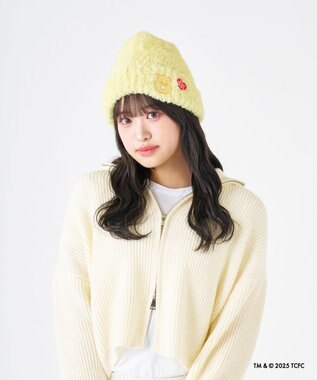 MOONBAT Care Bears(ケアベア) ボリュームへアリービーニー ニット帽 帽子 手洗い可能 ライトイエロー