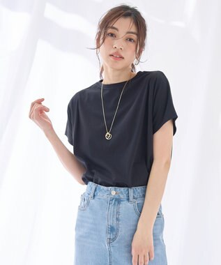 ANY エニィファンクションフレンチスリーブTシャツ ブラック
