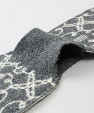 AURORA 【 LANVIN COLLECTION（ランバン コレクション） 】カシミヤ100%ニットキャンディーマフラー(WASH) ミディアムグレー