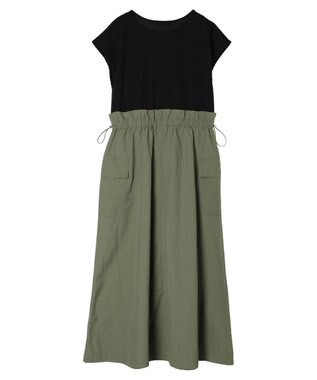 Green Parks ・ＥＬＥＮＣＡＲＥ　ＤＵＥ　ミリタリードッキングワンピ Khaki