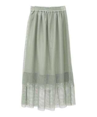 Green Parks メッシュティアードスカート Mint