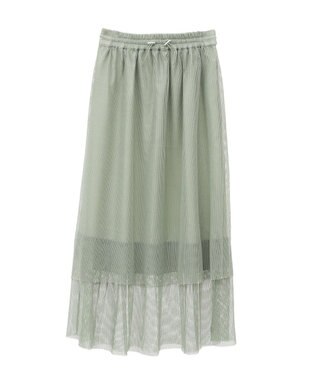 Green Parks メッシュティアードスカート Mint