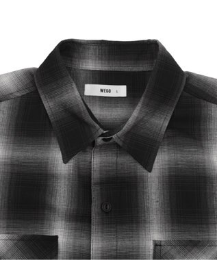 WEGO 【ユニセックス着用ITEM/SMLサイズ展開】オンブレチェックシャツ（SS） 柄1