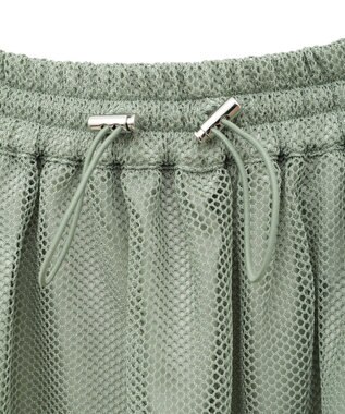 Green Parks メッシュティアードスカート Mint
