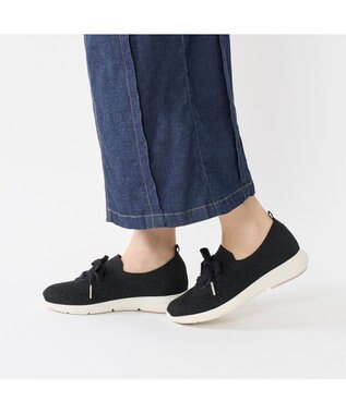 Riz raffinee <Riz raffinee>ラインストーンニットスニーカー ブラック