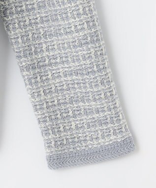 J.PRESS LADIES 【洗える】TWEED KNIT カーディガン サックスブルー系5