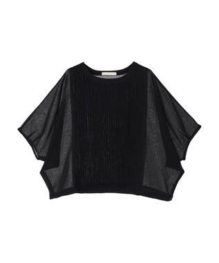 Green Parks ・ｆｕｒｒｙ　ｒａｔｅ　ピンタックボイルブラウス Black