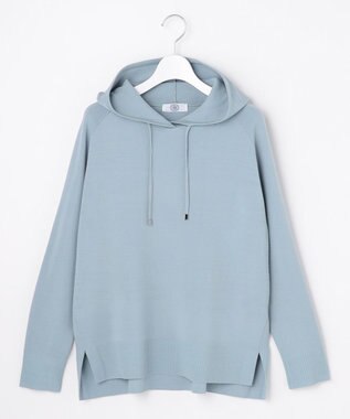 J.PRESS LADIES S Smooth ニット パーカー サックス系