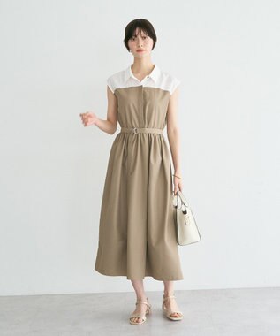 YECCA VECCA ドッキングワンピース Beige