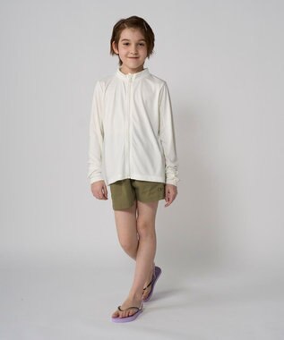 OP／FILA 【Ocean Pacific】フリルラッシュガード アイボリー