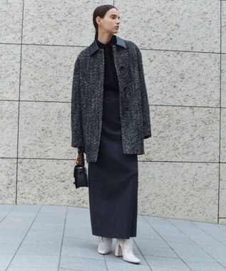 BEIGE， MONTAIGNE / ウールオーバーサイズシャツ Black