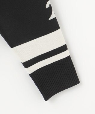 23区GOLF 【MEN】【ウォッシャブル】グラフィックダブルジャガードニット ブラック系