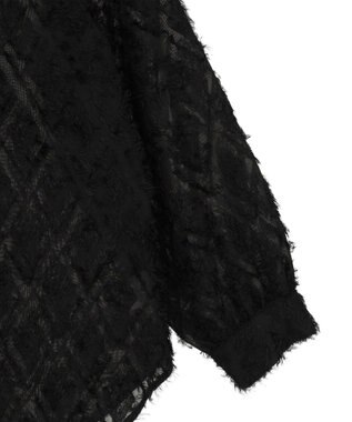 Green Parks Ｏ．フサフサ２ｗａｙボウタイブラウス Black