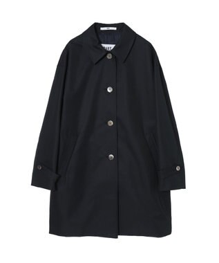 DAKS コットンシャンブレー ギャバジン オフショルダーコート ネイビー