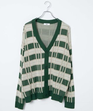 WEGO 【ユニセックス着用ITEM】オーバーフィットドライタッチパターンカーディガン 柄2