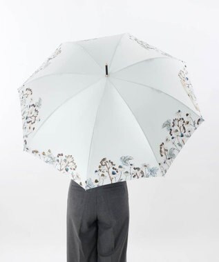 AURORA 【 JILL STUART（ジル スチュアート）】ボタニカルプリント雨傘(長傘) ペールブルー