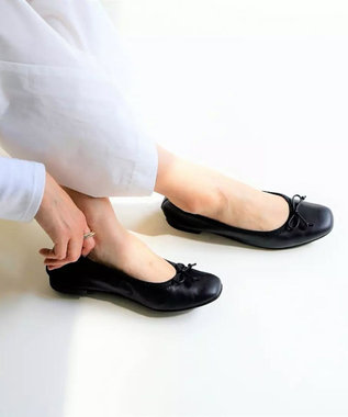 nouvelleRobe Oū サイズ追加【本革・高反発】Square スクエアトゥ バレエシューズ