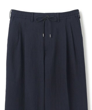 JOSEPH HOMME 新素材【通気性/ストレッチ】トリコサッカーストレッチ ドロスト付ワイドパンツ / BAILEY CONVERTIBLE ネイビー系