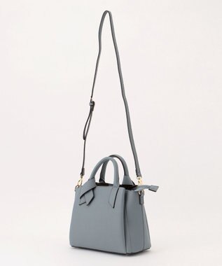 LA BAGAGERIE 【MONICA】リボンハンドルバッグ ブルー