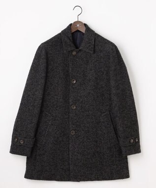 JOSEPH ABBOUD 【尾州産カシミヤブレンド素材/軽量】カシミヤブレンドアルパカヘリンボーン ステンカラーコート グレー系7