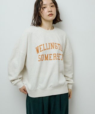 Green Parks オーバーサイズロゴ裏毛プルオーバー Oatmeal