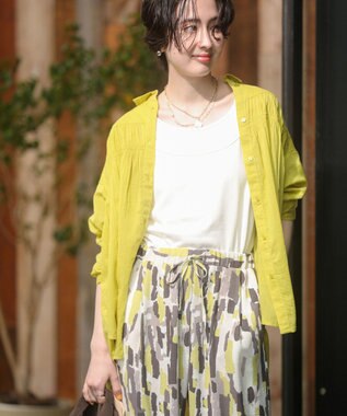 Green Parks 長袖ボイルシャツ Yellow