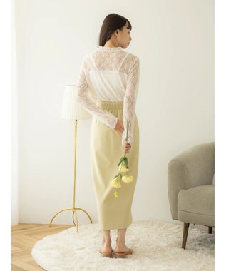 earth music&ecology ファスナースリットスカート Yellow