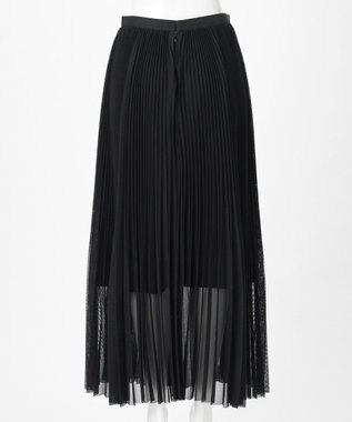 23区 【GOLD LABEL/見上愛さん着用】チュールプリーツ スカート ブラック系